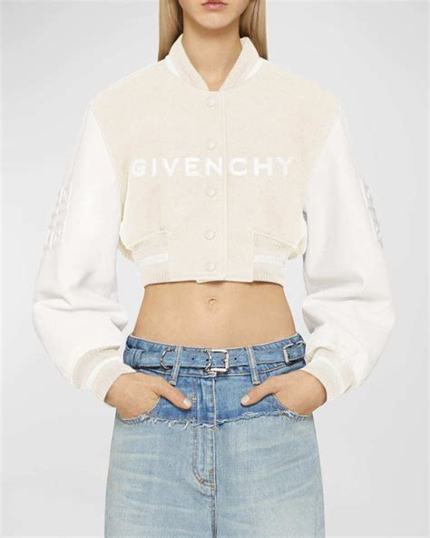 givenchy hooded jacket|givenchy cropped varsity jacket.